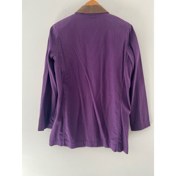 1980s-1990s Vintage Segrets Cotton Corduroy Button Down Jacket Purple Large JL - Picture 5 of 9